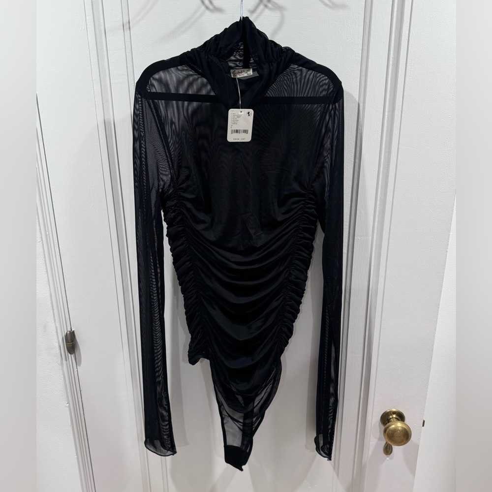 NWT, Free People Intimates, Women’s Size Large, mesh
Bodysuit.